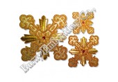 Bullion Wire Hands Embroidered Church Badges 3 Piece Set